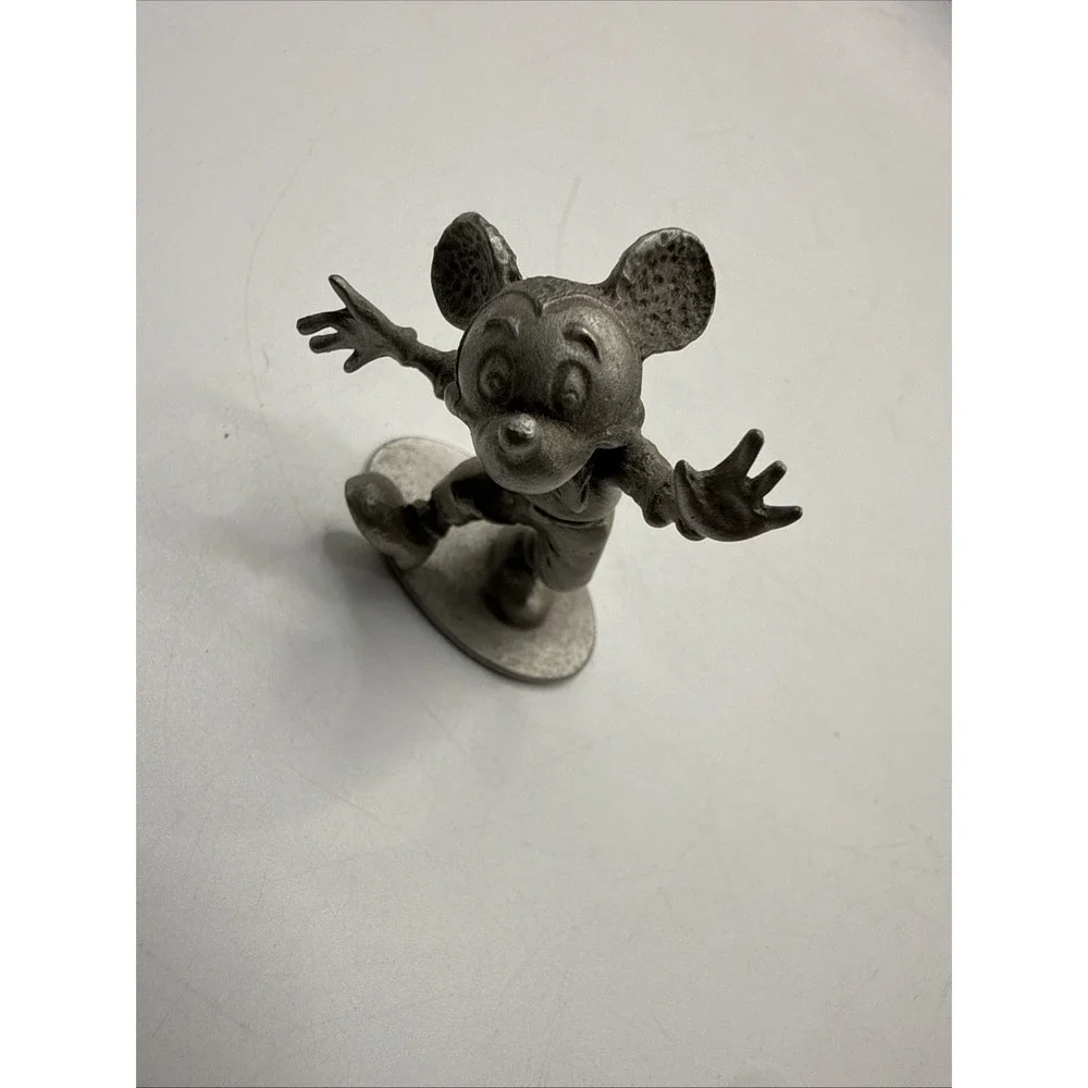 Vintage Mickey Mouse Hudson Pewter Figurine Walt Disney Miniature Collectible